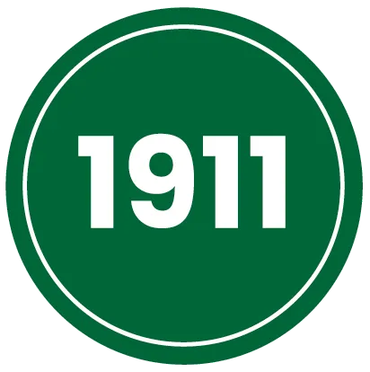 Logomärke som visar att verksamheten grundades 1911