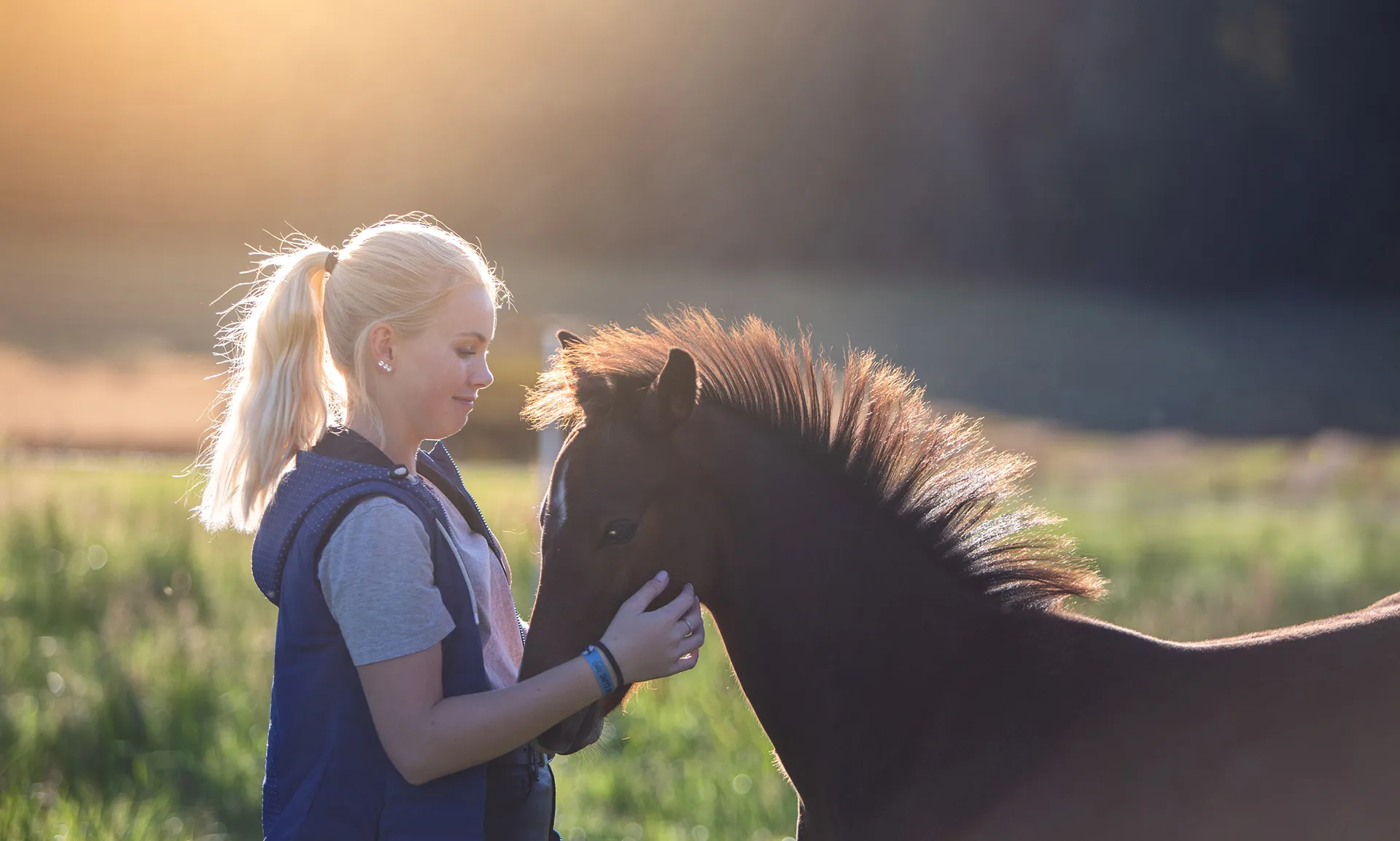 Person med ponny